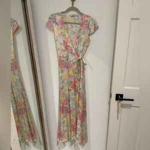 Floral Maxi Wrap Dress